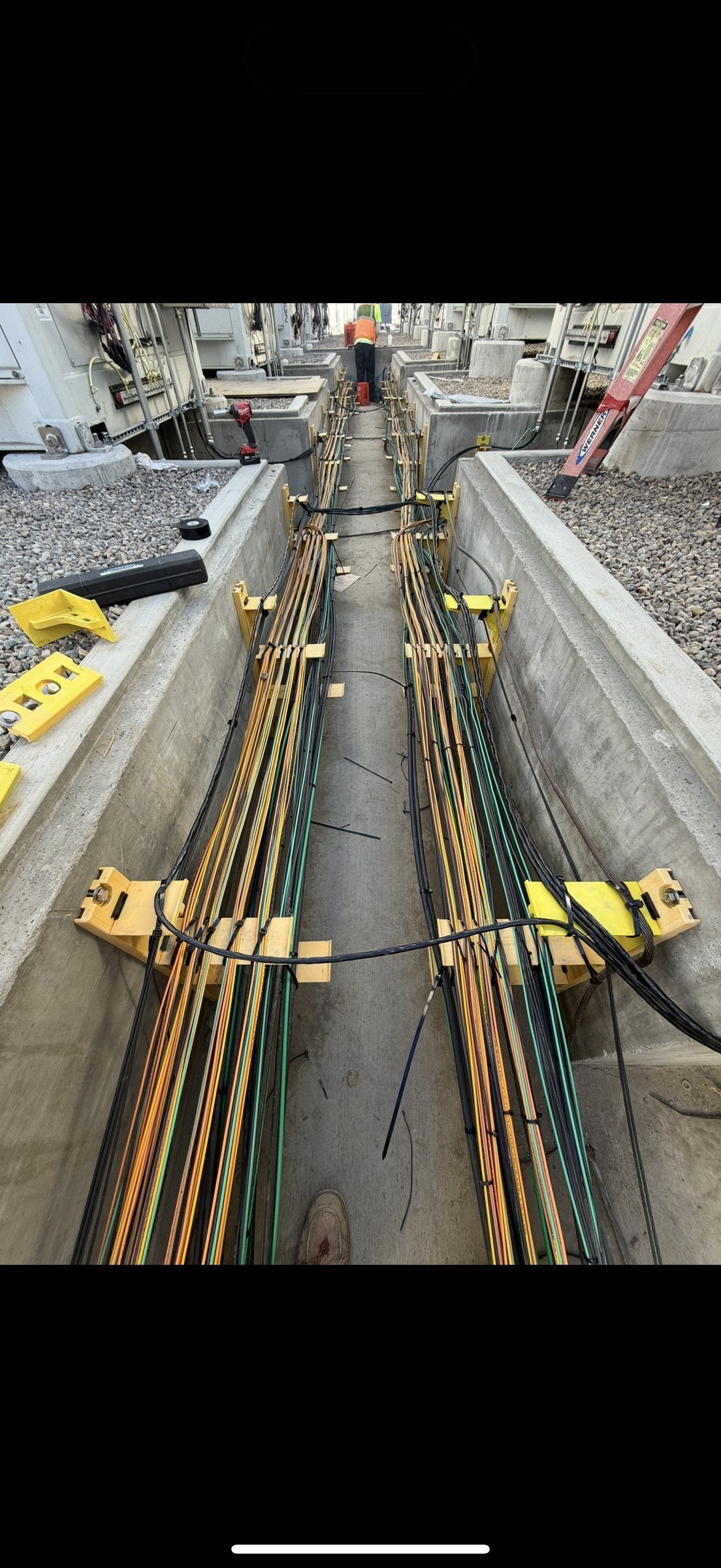 Cable tray and conduit installation